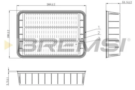 Фільтр повітряний Mitsubishi ASX/Lancer/Outlander 1.6-2.0 06- BREMSI FA1196
