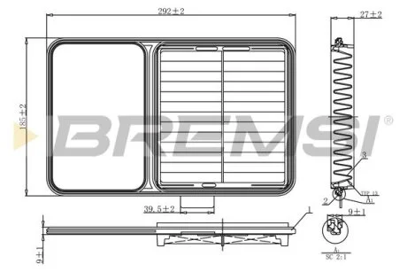Фільтр повітряний Toyota Prius 1.5Hybrid 03-09 BREMSI FA1209 (фото 1)