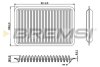 Фильтр воздушный Mazda 3 1.4/1.6i 03-15 BREMSI FA1393 (фото 1)