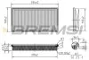 Фільтр повітряний Kia Cerato/Shuma 1.6/1.8i 01-04 BREMSI FA1678 (фото 1)