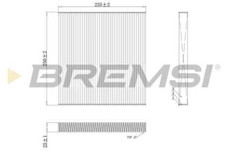 Фільтр салону Fiat Ducato/Citroen Jumper/Peugeot Boxer 06- BREMSI FC0082 (фото 1)