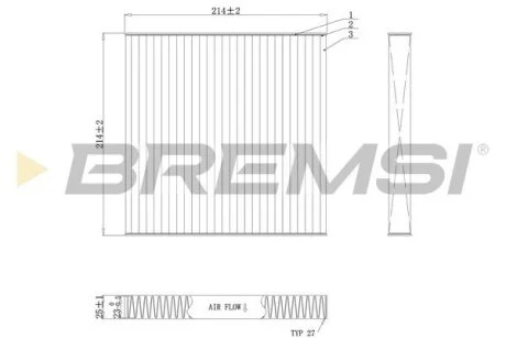 Фільтр салону Renault Twingo/Smart Fortwo 14-(вугільний) BREMSI FC0439C