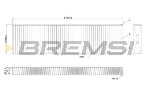 Фільтр салону Mini Cooper/One/Clubman/Countryman 06-16 BREMSI FC0474 (фото 1)