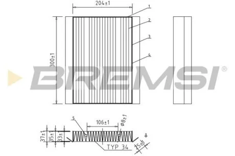 Фільтр салону BREMSI FC0876