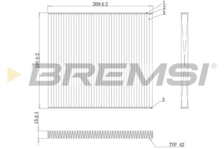 Фільтр салону Hyundai Solaris/Accent 1.4 12-17/Kia Rio III 11- BREMSI FC0883