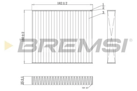 Фільтр салону Kia Soul 1.6/1.6D 09- BREMSI FC0891