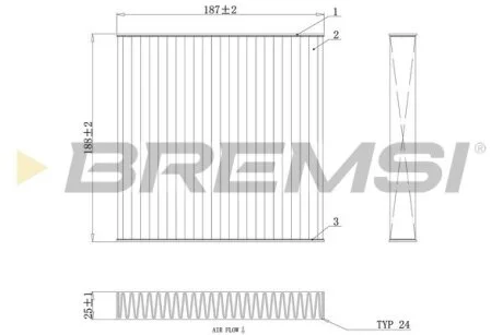 Фільтр салону BMW X3 (F25)/X4 (F26) 2.0/3.0D 10-18 (вугільний) BREMSI FC0892C