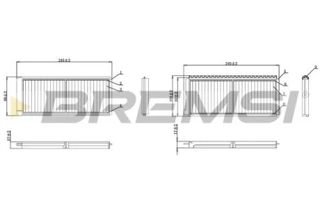 Фільтр салону Mazda 2 07-15 (к-кт 2шт) BREMSI FC0913