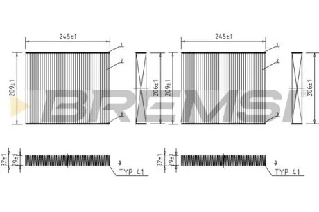 Фільтр салону BMW 5 (F10)/ 7 (F01/F02/F03/F04) 08- BREMSI FC0931