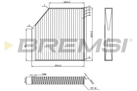 Фільтр салону Audi A6/A7/A8 10- (вугільний) BREMSI FC0939C