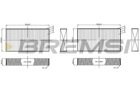 Фільтр салону MB ML-class (W164)/GL-class (X164) 05-12 (вугільний) (к-кт 2шт.) BREMSI FC0940C