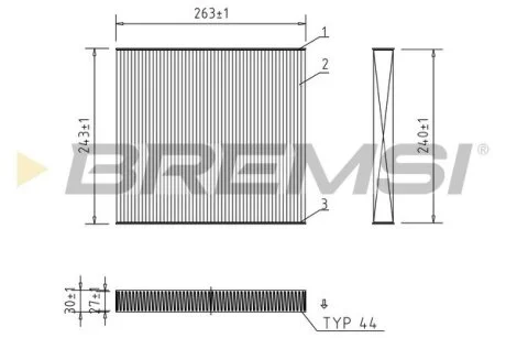 Фільтр салону Jeep Grand Cherokee 11- BREMSI FC0941