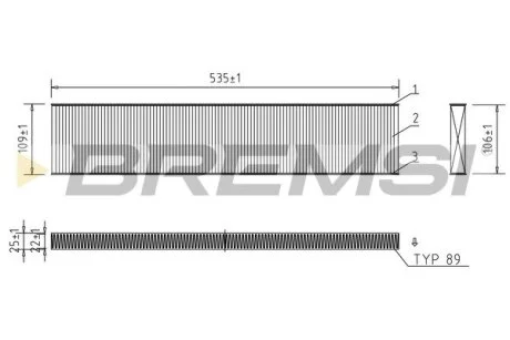 Фільтр салону VW Sharan/Ford Galaxy 95-10 BREMSI FC0960