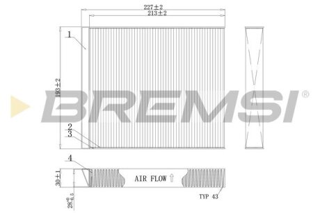 Фільтр салону Renault Scenic I 1.4-2.0 16V 97-03 BREMSI FC0971