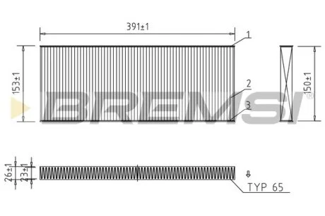 Фільтр салону Audi 80/90 93-97/A4 95-01/VW Passat 96-00 BREMSI FC1329