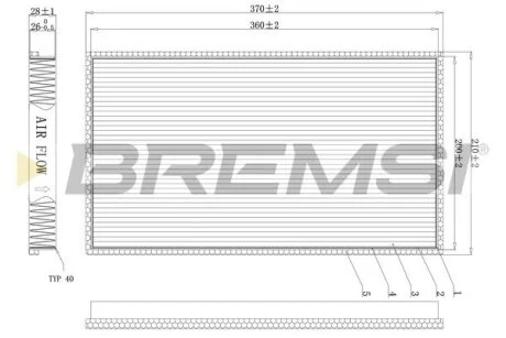 Фільтр салону MB Vito (W638) 96-03 BREMSI FC1338