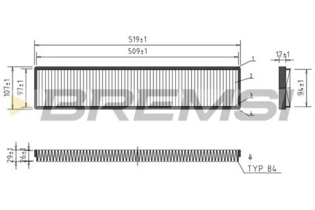 Фільтр салону Ford Mondeo 00-09 BREMSI FC1535