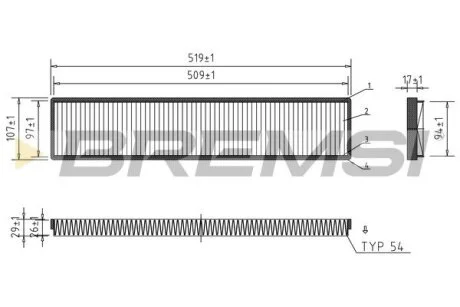 Фільтр салону Ford Mondeo III 00-07 (вугільний) BREMSI FC1535C