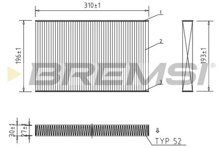 Фільтр салону Audi 100/A6 -97 BREMSI FC1549