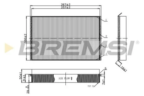 Фільтр салону Volvo C70/S90/CX70 97-02 BREMSI FC1553