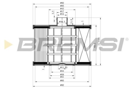 Фильтр топливный Fiat Scudo/Citroen Jumpy/Peugeot Expert 2.0JTD/HDI 07- BREMSI FE0041 (фото 1)