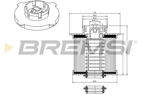 (заміна на PU 9001/1 x) Фільтр паливний Opel Insignia 2.0 CDTI 08- BREMSI FE0042