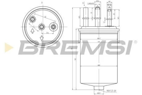 Фільтр паливний Ford Connect 1.8DI/TDCI BREMSI FE0048