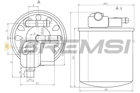 Фільтр паливний MB A-class (W176)/B-class (W246)/C-class (W204) 11- BREMSI FE0056