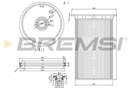 Фильтр топливный VAG 1.6/2.0 TDI 10- BREMSI FE0341
