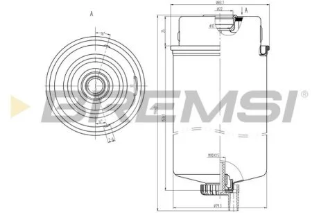Фільтр паливний Ford Transit V-184 2.0/2.4DI 00-04 BREMSI FE0387