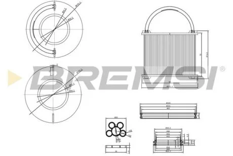 Фільтр паливний VW Touareg 3.0 TDI BREMSI FE0762