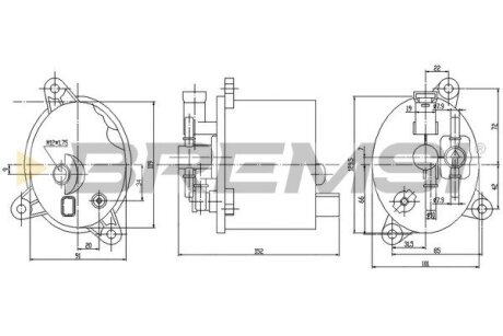 Фільтр паливний Citroen C5/C6 2.2HDI/Ford Mondeo 2.2 TDCI 06- BREMSI FE0781