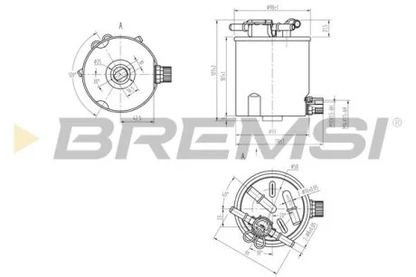 Фільтр паливний Nissan Qashqai/X-Trail 1.5/2.0dci 07- (заміна на KL 440/39) BREMSI FE0782
