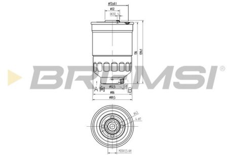 Фільтр паливний Mazda 323 1.6TD/1.7D/2.0D 86-98 BREMSI FE0797