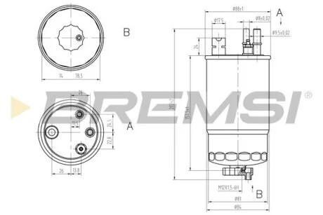 Фільтр паливний Opel Meriva 1.3CDTI 03-10 (OE line) BREMSI FE0811