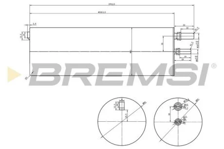 Фільтр паливний Renault Trucks 96-/ГАЗ Газель 2.4D 93-01/2.1TD 02-13/Камаз 5.9 03- BREMSI FE0821 (фото 1)