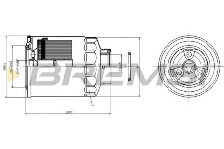 Фільтр паливний Toyota Land Cruiser 100/90/Corolla 2.0D-4.2D 98-07 BREMSI FE0823