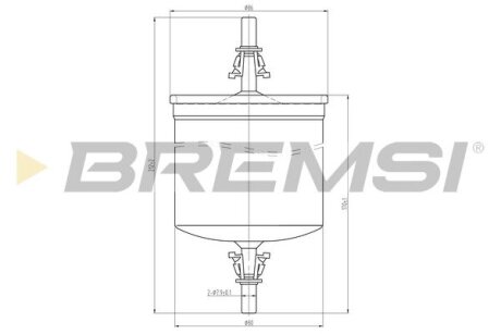 Фільтр паливний Volvo S40/S60/S80/V40/V70 1.6-2.9i 95-10 BREMSI FE1891