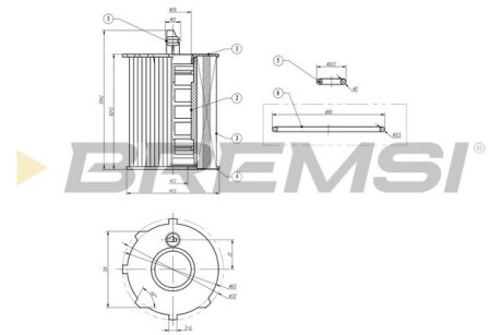 Фильтр масляный Fiat 500/ Panda 0.9 10- BREMSI FL0020