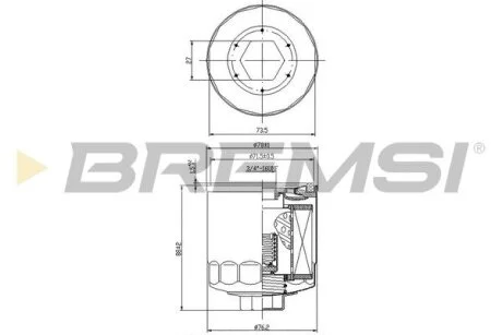 Фільтр масляний VW Caddy II 1.4/1.6i / Golf IV/V/Seat BREMSI FL0023