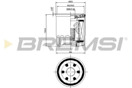 Фільтр масляний Renault Kangoo 1.2 97-09 (бензин) BREMSI FL0024