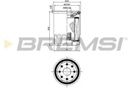 Фильтр масляный Mazda 626 II-V 1.8-2.0/ Mitsubishi Lancer 1.3-1.8 89- BREMSI FL0025