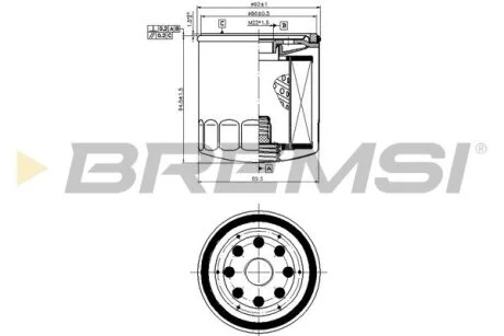 Фільтр масляний Ford Transit 2.5D/TD 92- /Connect 1.8Di/TDCi 02- BREMSI FL0032