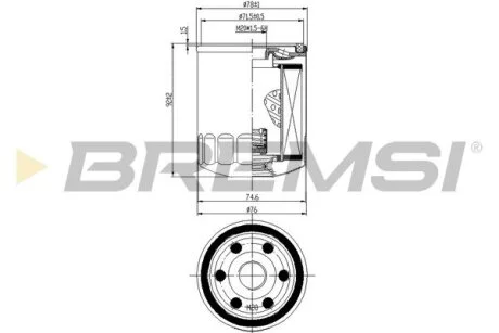Фільтр масляний Citroen Berlingo/Peugeot Partner/Fiat Scudo 1.8/1.9D/1.4i/1.8i 96-99 BREMSI FL0300