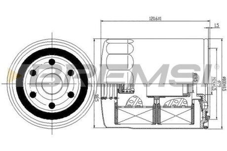 Фильтр масляный Ford Ranger/Mazda B-Serie/Toyota Avensis/Hiace/Hilux/Land Cruiser 2.0D-4.2D 81-07 BREMSI FL0711