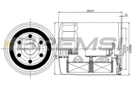 Фильтр масляный Ford Ranger/Mazda B-Serie/Toyota Avensis/Hiace/Hilux/Land Cruiser 2.0D-4.2D 81-07 BREMSI FL0711