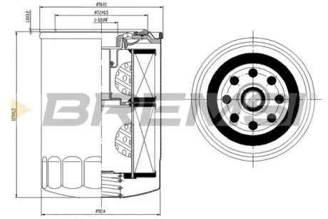 Фільтр масляний Nissan Primera/Almera/Patrol 2.0D/2.8TD 88-02 BREMSI FL1420