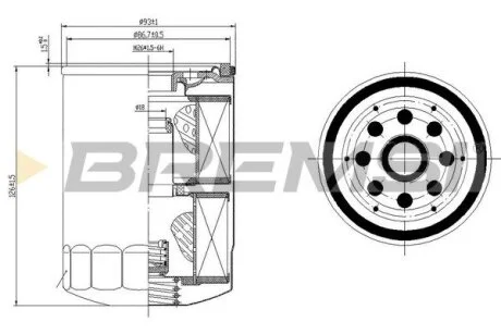 Фільтр масляний Mazda 626 2.0 D 87-97/ Suzuki Grand Vitara 2.0TD 94-03 BREMSI FL1422