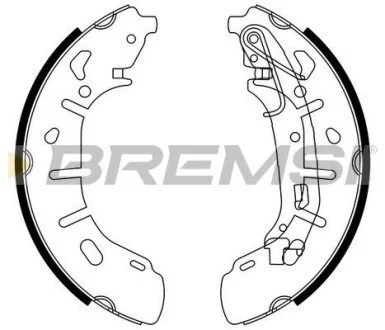 Тормозные колодки зад. Doblo 10- (барабан) BREMSI GF0148