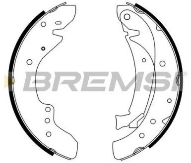 Тормозные колодки зад. Ducato/Boxer 94-02 (1.4t)(бараб.) BREMSI GF0175